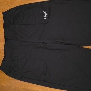 PUMA BRAND SIGNATURE WOMEN'S PLUS SIZE BLACK ATHLETIC ACTIVEWEAR PANTS SIZE XXL